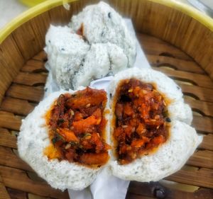 Vegan Char Siew buns at Shan Vege Dimsum 膳济素食点心楼 in Johor Bahru