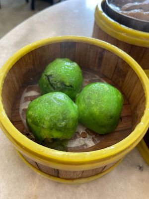 Veg Spinach Dumplings at Shan Vege Dimsum 膳济素食点心楼 in Johor Bahru
