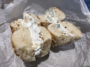   at Bagel Bob's in New York City