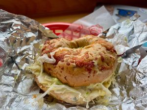 Green Vegas on cheddar jalapeño at Sully's Steamers in Brevard