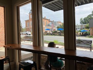 Sunny window    at Cup & Saucer in Brevard