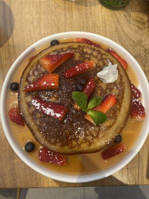 Sweet vegan pancakes   at Brunchit  in Mallorca