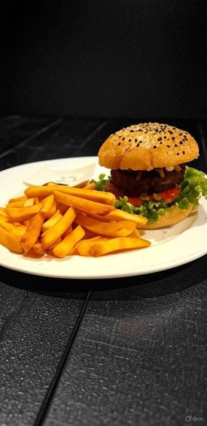 Vegiburger at Loving Hut in Douala