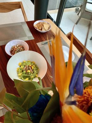 Guacamole and Pico de Gallo  at The Vegan Personal Chef in Tulum