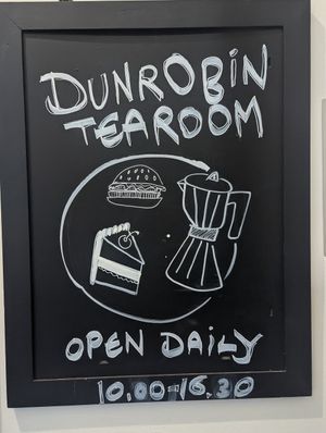 Signage at Dunrobin Castle Tearoom in Golspie