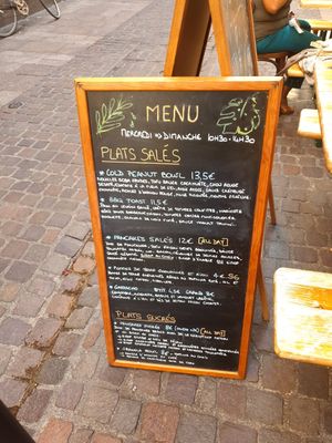 Menu at BRÛLÉ in Toulouse