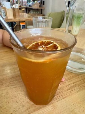 Peach & Passionfruit Iced Tea  at BRÛLÉ in Toulouse