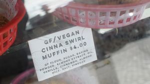 gf cinna swirl muffin at Cinnamon Works in Seattle