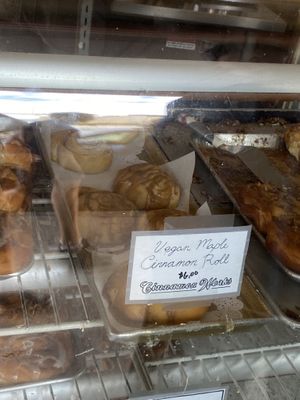 Vegan maple cinnamon roll - my favorite  at Cinnamon Works in Seattle