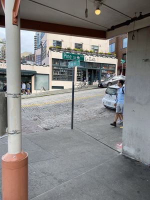 Right on the corner of pike and pine  at Cinnamon Works in Seattle