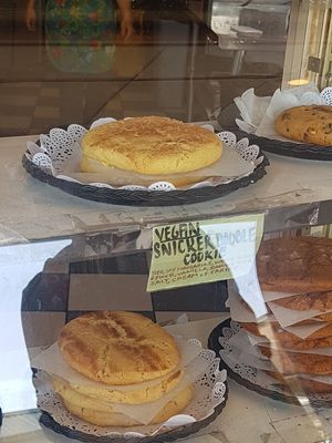 Vegan cookie (I'd call this a cake haha) at Cinnamon Works in Seattle