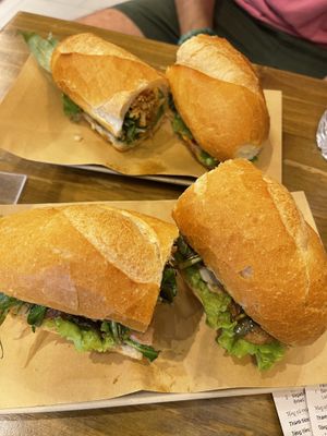 The spicy and the mixed banh mi  at Chay 365  in Ho Chi Minh City