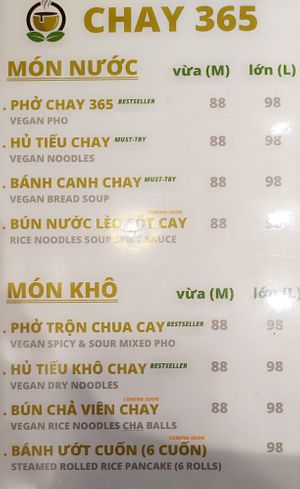 Chay 365 - Menu - June 2023 at Chay 365  in Ho Chi Minh City
