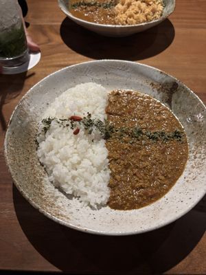 Normal sized medicinal Keema curry  at Spice Curry Shinkai in Tokyo