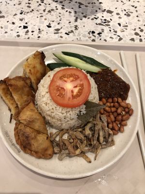 nasi lemak   at Nyonya Vege in Kuala Lumpur