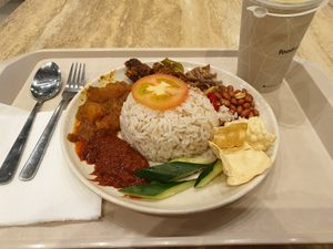 Nasi Lemak at Nyonya Vege in Kuala Lumpur