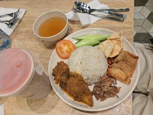 nasi lemak rendang at Nyonya Vege in Kuala Lumpur
