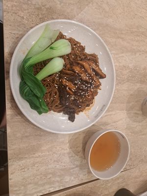 char siu pan mee at Nyonya Vege in Kuala Lumpur