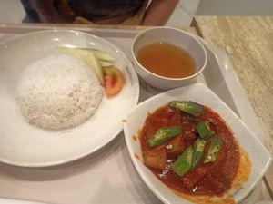 Fish rice at Nyonya Vege in Kuala Lumpur