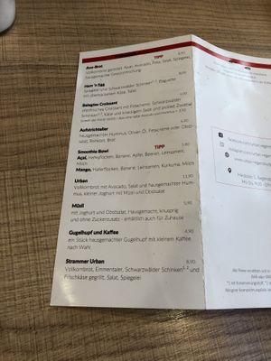 Speisekarte Frühstück (s.a. Webseite)  at Urban Coffee in Regensburg