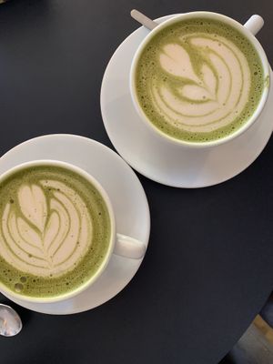 Matcha Latte with Oat Milk  at Urban Coffee in Regensburg