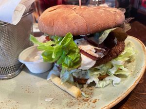 Veganer Burger  #Veganuary at Café Extrablatt in Darmstadt