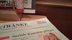 Tematica periódicos at Café Extrablatt in Darmstadt