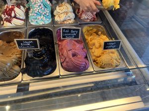 Delicious vegan ice cream  at Oblò in Eyemouth