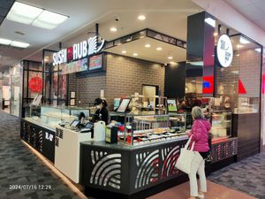 Front shop (next to Kmart) at Sushi Hub in Sunnybank