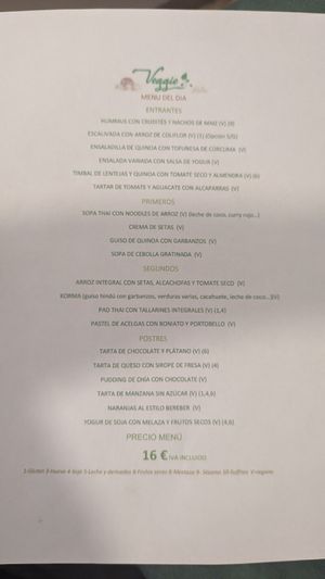 Menu at La Seda Veggie Kitchen Restaurante Vegetariano in Elche