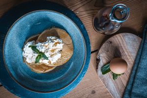 Pancakes mit Quark und Ahornsirup at Fit & Fröhlich  in Herrenberg