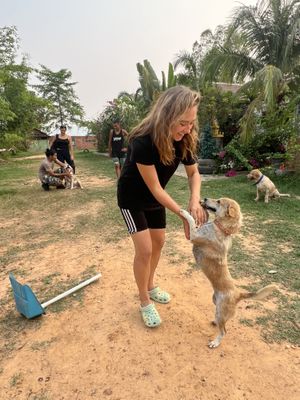 Georgia the founder   at Animals Of Our World Sanctuary in Siem Reap