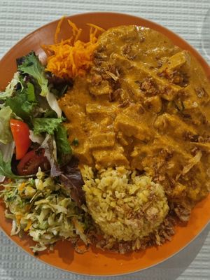 Seitan dish at Oasis Vegetariano - Marques de Sa da Bandeira in Lisbon