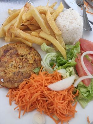 Chickpea patty burguer  at Bom Retiro in Paredes De Coura