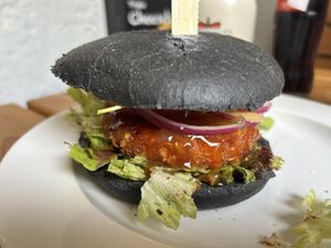 Beyond Chicken Burger  at Grillstüberl in Berchtesgaden