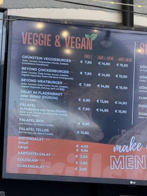 Menu  at Grillstüberl in Berchtesgaden