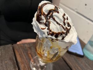 ice 'cream' vegan  at Punk Pasta in London