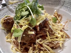meatball spaghetti 🍝  at Punk Pasta in London