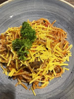 Spaghetti and meatballs  at Punk Pasta in London