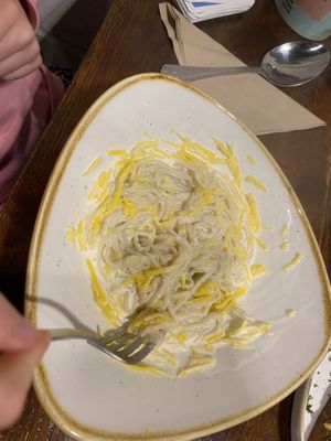 Kids cheesy spaghetti   at Punk Pasta in London