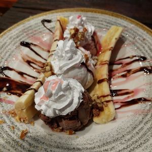 Banana split at Punk Pasta in London