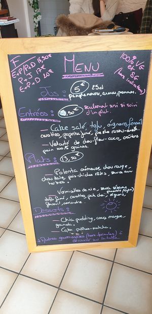 100% vegan menu today and most days. at Oh K-fée d'Mj in Nantes