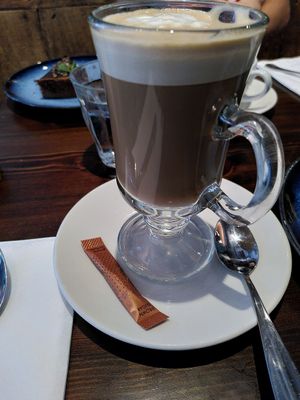 Latte with coconut milk (August 2022) at Bill's in York