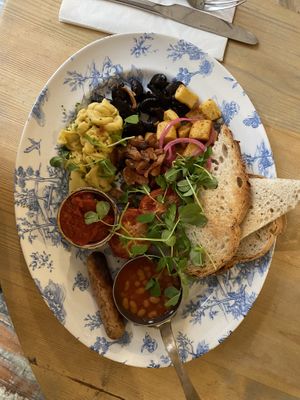 Vegan full English breakfast  at Bill's in York