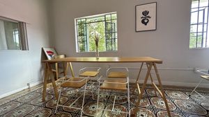 Pleasant, cozy dining  rooms  at Glück in Oaxaca
