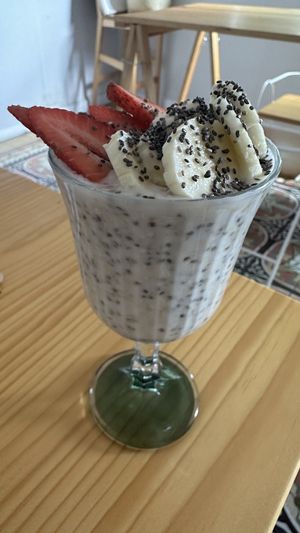 Chia pudding (not too sweet)  at Glück in Oaxaca