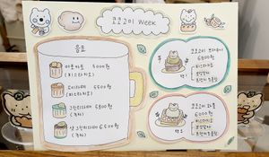 Menu with special drinks, waffles and brownies at Bgomi in Seoul