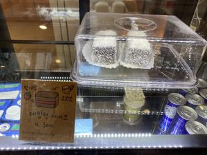 This looked good.   Some kinda strawberry coconut cake   at Bgomi in Seoul