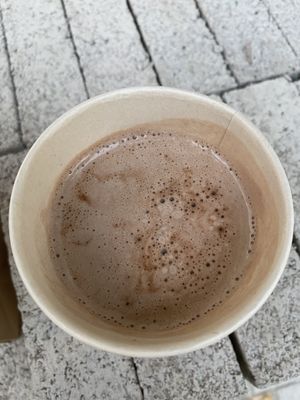 Chocolate latte on a fall night   at Bgomi in Seoul