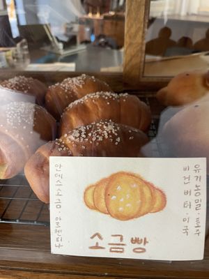 Plain bread roll salted   at Bgomi in Seoul